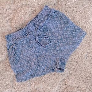 Joe B Rayon Smocked Waist Drawstring Tie Shorts (XS)